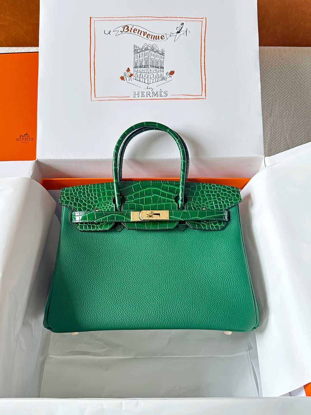 25cm-30cm Crocodile Embossed Classic Bags