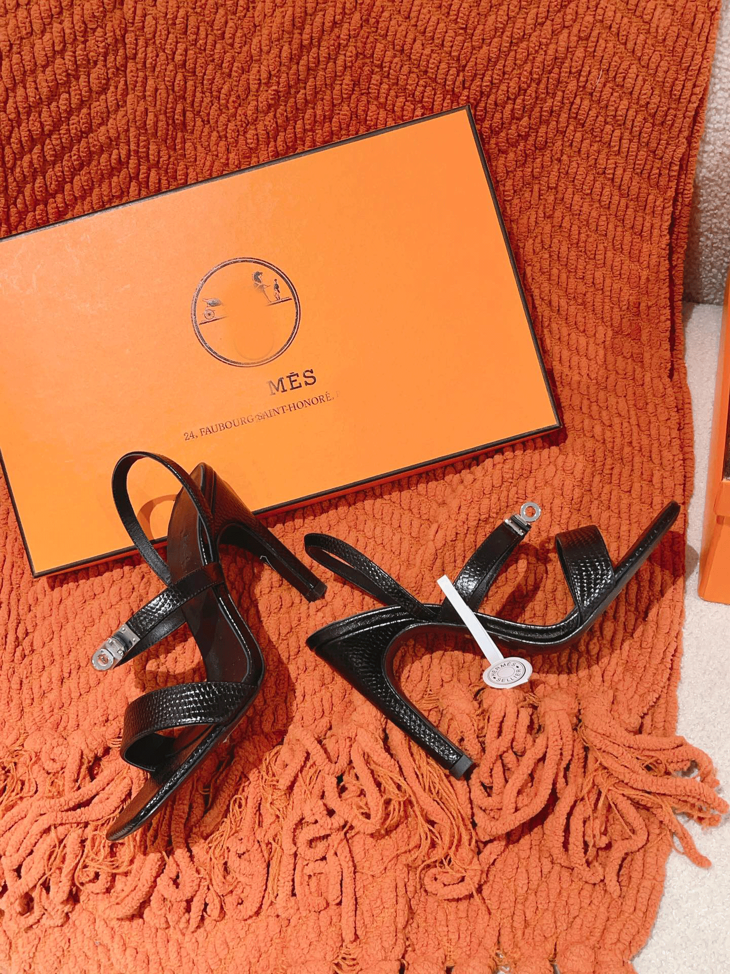Lizard texture sandals high heels