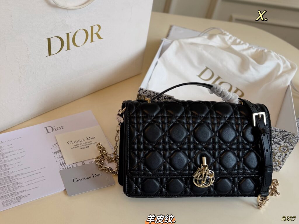 24cm Quilted Chain Handle Bag
