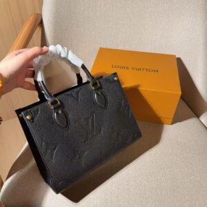 Black Embossed Tote Bag with Strap - image 2