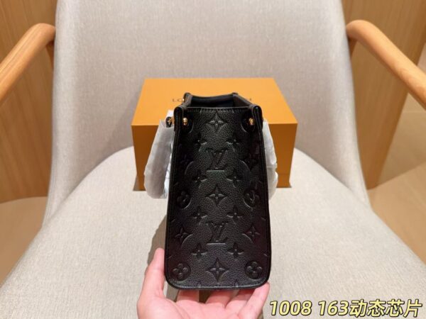 Black Embossed Tote Bag with Strap - image 5