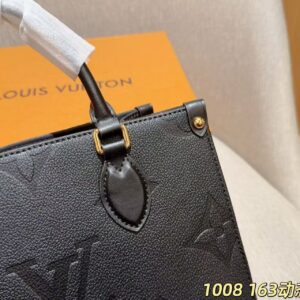 Black Embossed Tote Bag with Strap - image 7
