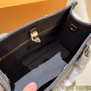 Black Embossed Tote Bag with Strap - image 9