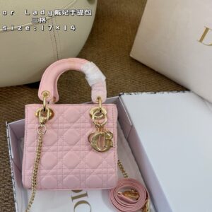 Cannage Mini Chain Bag - Pink