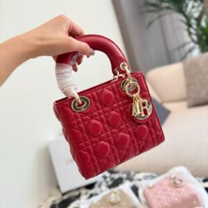 Cannage Mini Chain Bag - Red detail