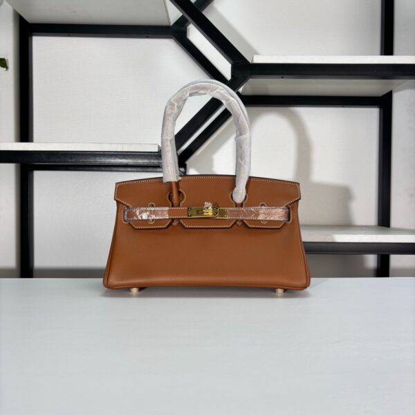 Classic Brown Top Handle Bag - image 1
