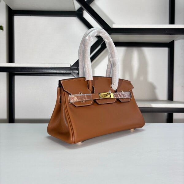 Classic Brown Top Handle Bag - image 2