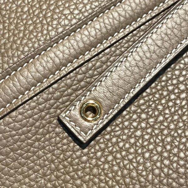 Classic Taupe Bucket Bag with Lock - image 6