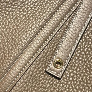 Classic Taupe Bucket Bag with Lock - image 7
