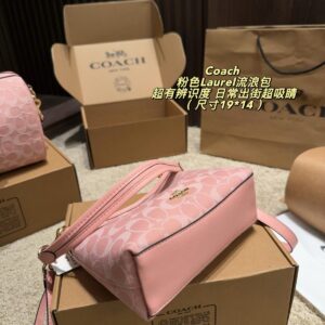 Coach Laurel Shoulder Bag - Pink 19cm x 14cm