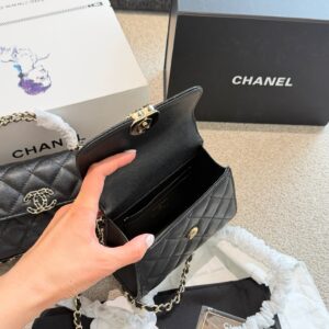 Horizontal Quilted Top Handle Bag