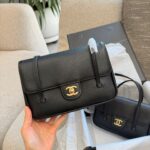Leather Top Handle Shoulder Bag