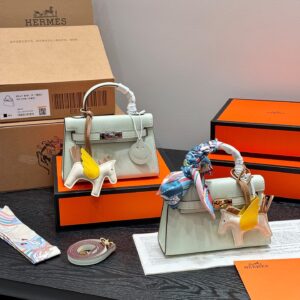 Mini Kelly II Leather Bag - Bubble Green