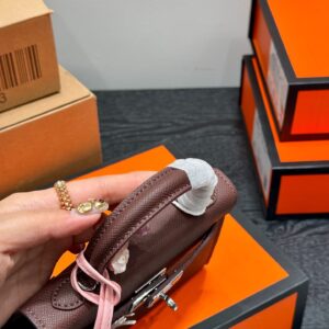 Mini Kelly II Leather Bag - Havana