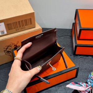 Mini Kelly II Leather Bag - Havana