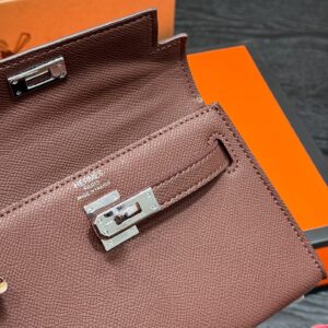 Mini Kelly II Leather Bag - Havana