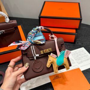 Mini Kelly II Leather Bag - Havana