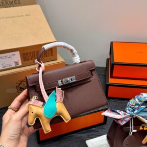 Mini Kelly II Leather Bag - Havana
