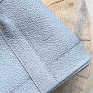Mini Leather Garden Tote Bag - Black