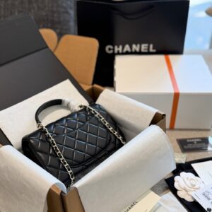 Mini Quilted Top Handle Flap Bag