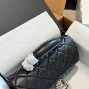 Mini Quilted Top Handle Flap Bag