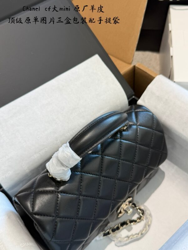 Mini Quilted Top Handle Flap Bag
