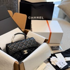 Mini Quilted Top Handle Flap Bag