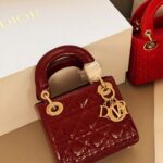 Patent Cannage Mini Chain Bag