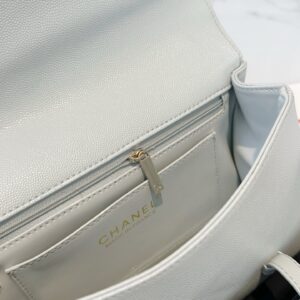 Preppy Coco Leather Shoulder Bag - Blue