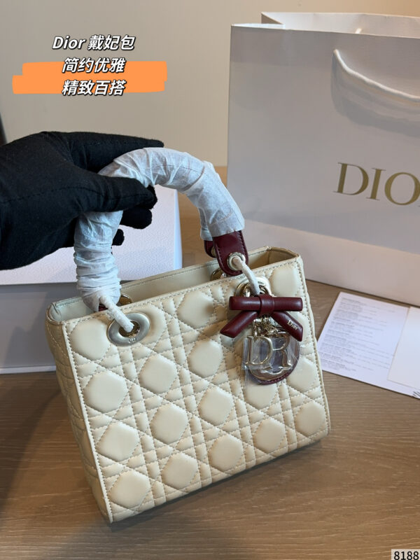 Quilted Bow Top Handle Bag