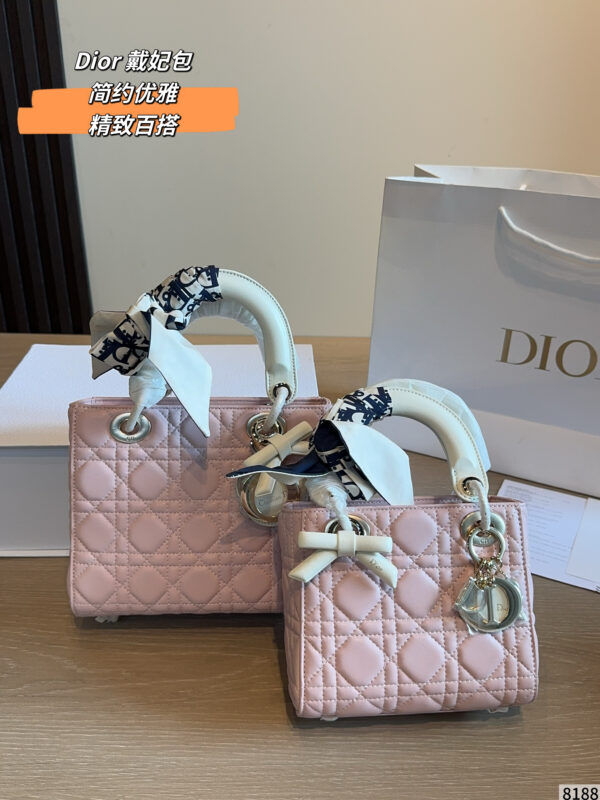 Quilted Bow Top Handle Bag