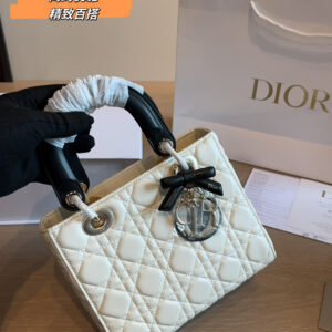 Quilted Bow Top Handle Bag