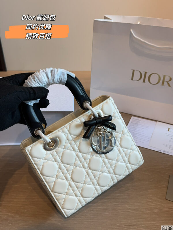 Quilted Bow Top Handle Bag