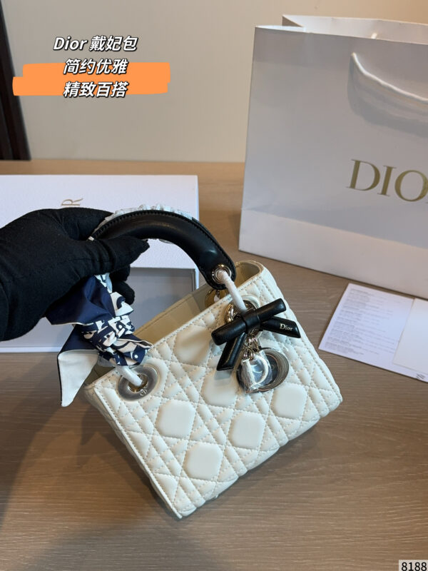 Quilted Bow Top Handle Bag