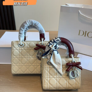 Quilted Bow Top Handle Bag