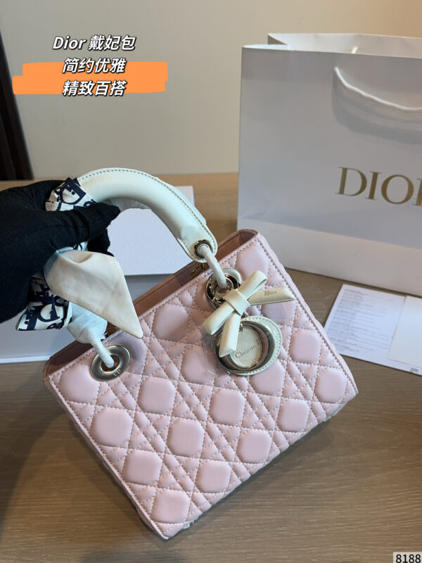Quilted Bow Top Handle Bag