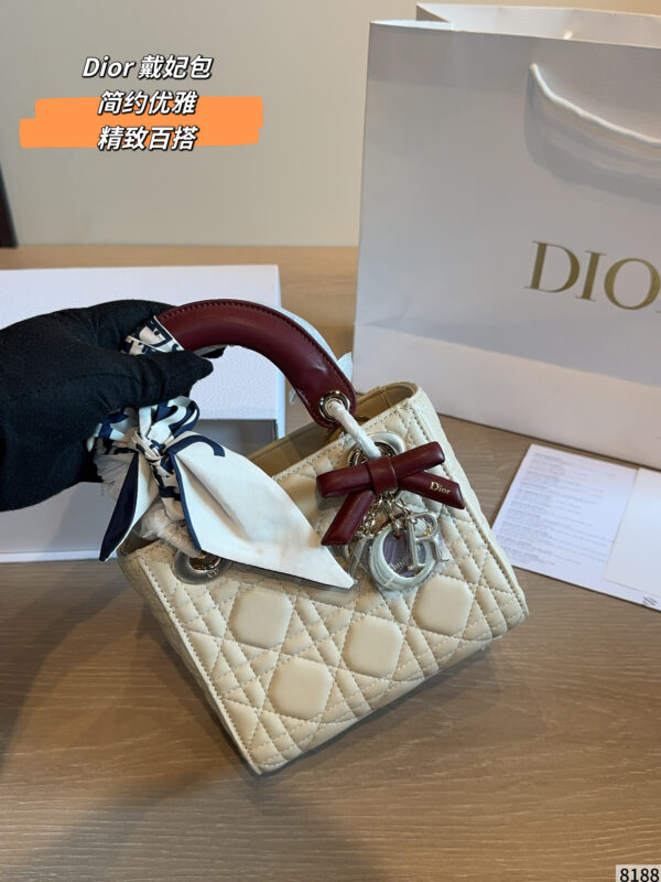 Quilted Bow Top Handle Bag