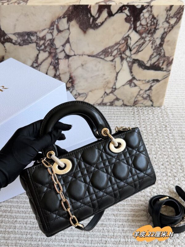Quilted Leather Top Handle Bag Set