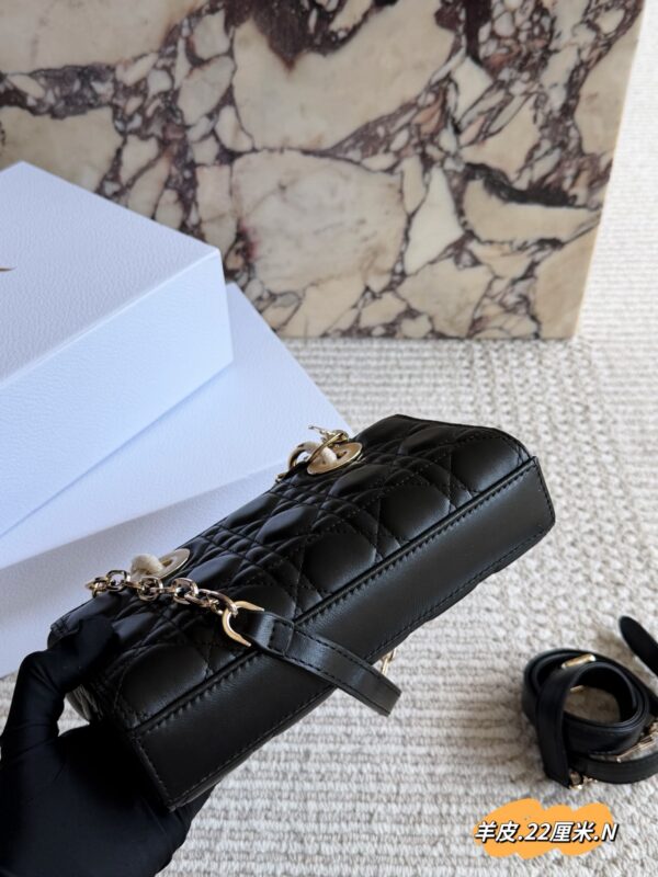 Quilted Leather Top Handle Bag Set