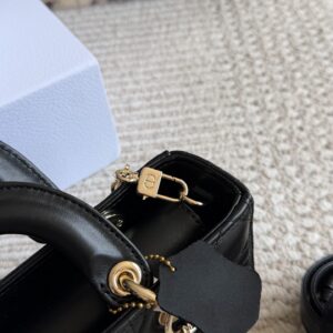 Quilted Leather Top Handle Bag Set