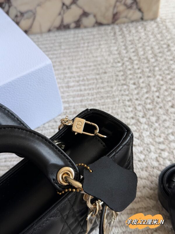 Quilted Leather Top Handle Bag Set