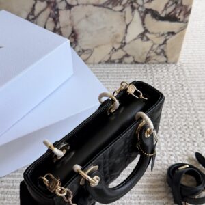 Quilted Leather Top Handle Bag Set