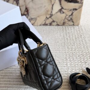 Quilted Leather Top Handle Bag Set
