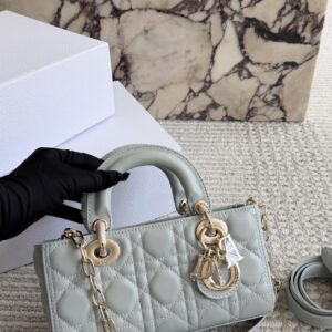 Quilted Leather Top Handle Bag Set