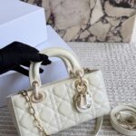 Quilted Leather Top Handle Bag Set