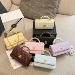 Quilted Top Handle Accordion Bag