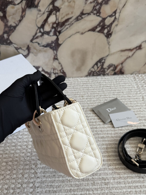 Two-Tone Quilted Bow Top Handle Bag