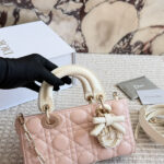 Two-Tone Quilted Bow Top Handle Bag