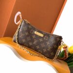 Brown Monogram Double Pouch Shoulder Bag
