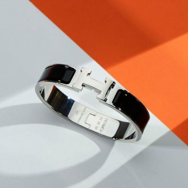 Black / Silver H bracelet in 17cm and 19cm